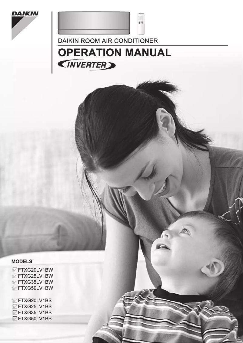 Page 1 de la notice Manuel utilisateur Daikin FTXG50LV1BW