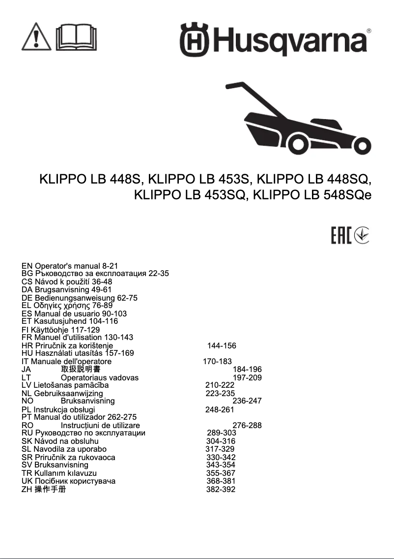 Image de la première page du manuel de l'appareil KLIPPO LB 448S