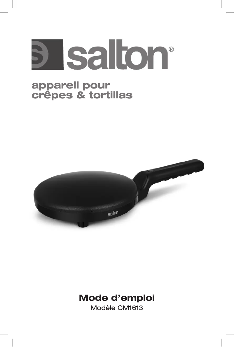 Page n°1 - Manuel utilisateur Salton CM1613