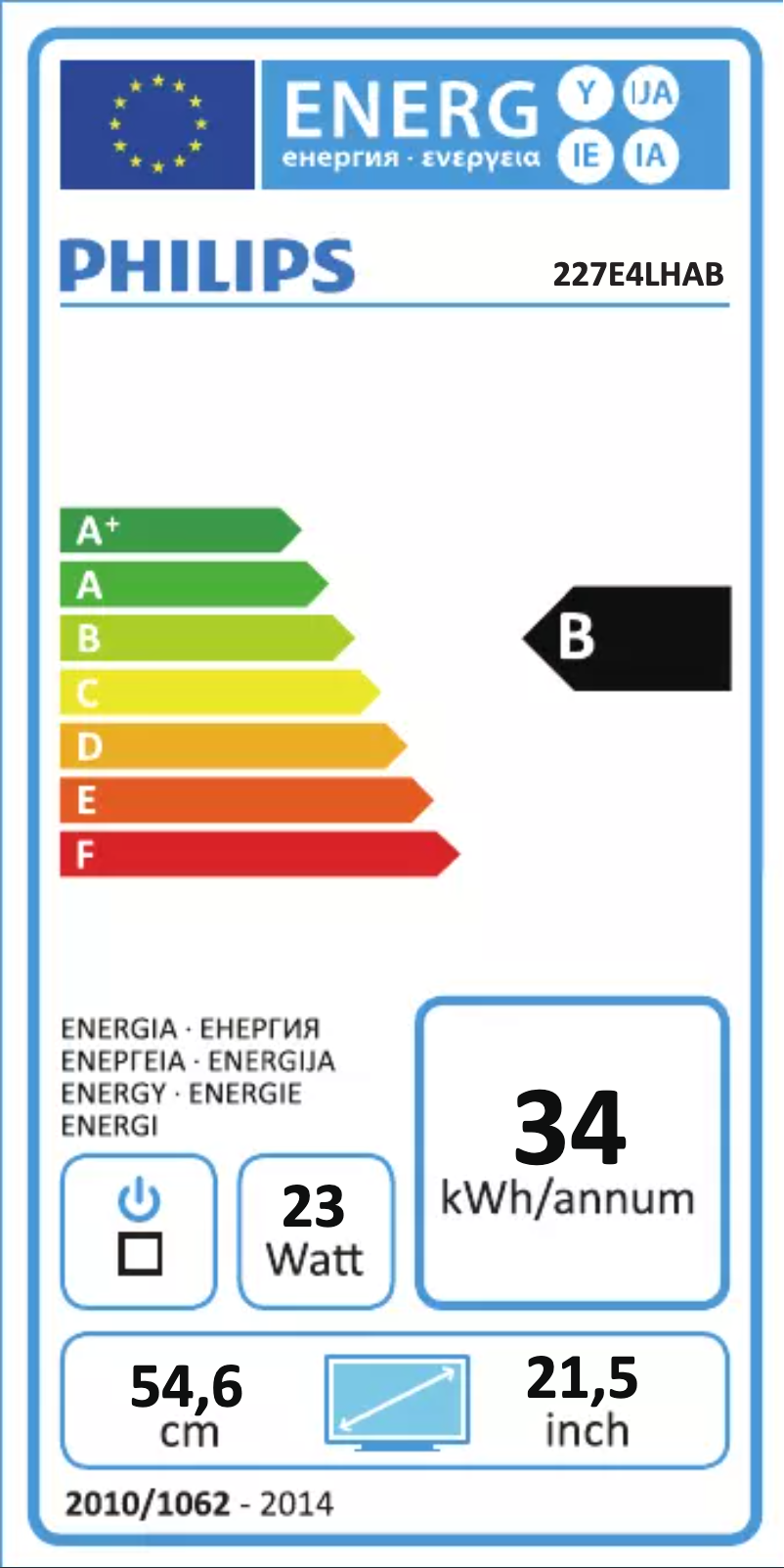 Imagen de la primera página del manual del dispositivo 227E4LHAB