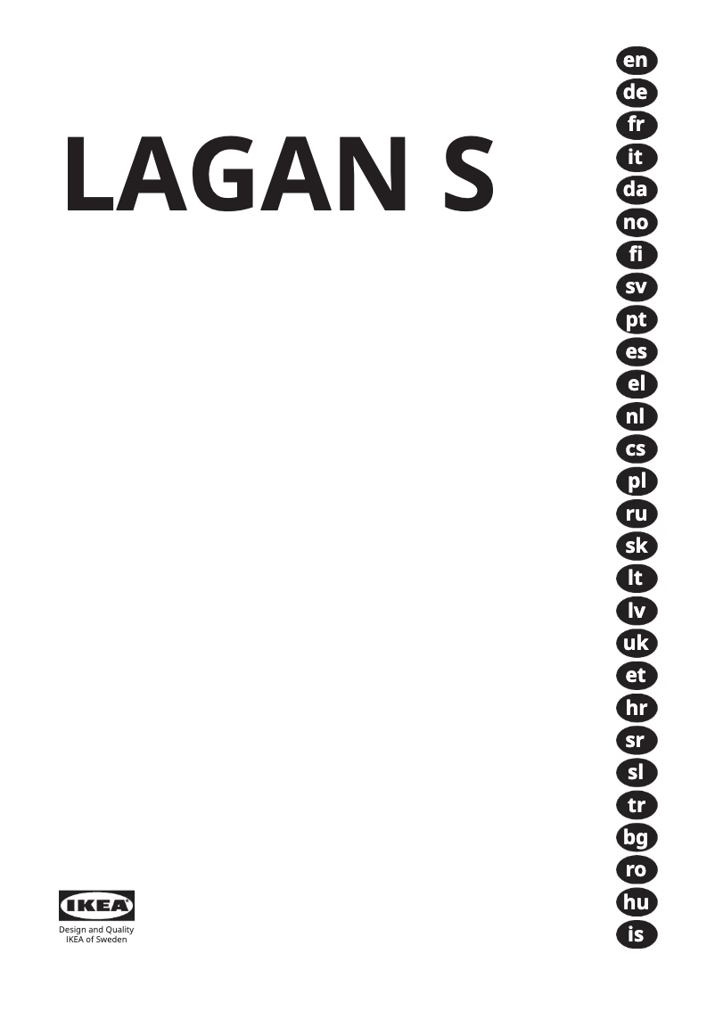 Page 1 de la notice Manuel utilisateur Ikea LAGAN 105.679.26