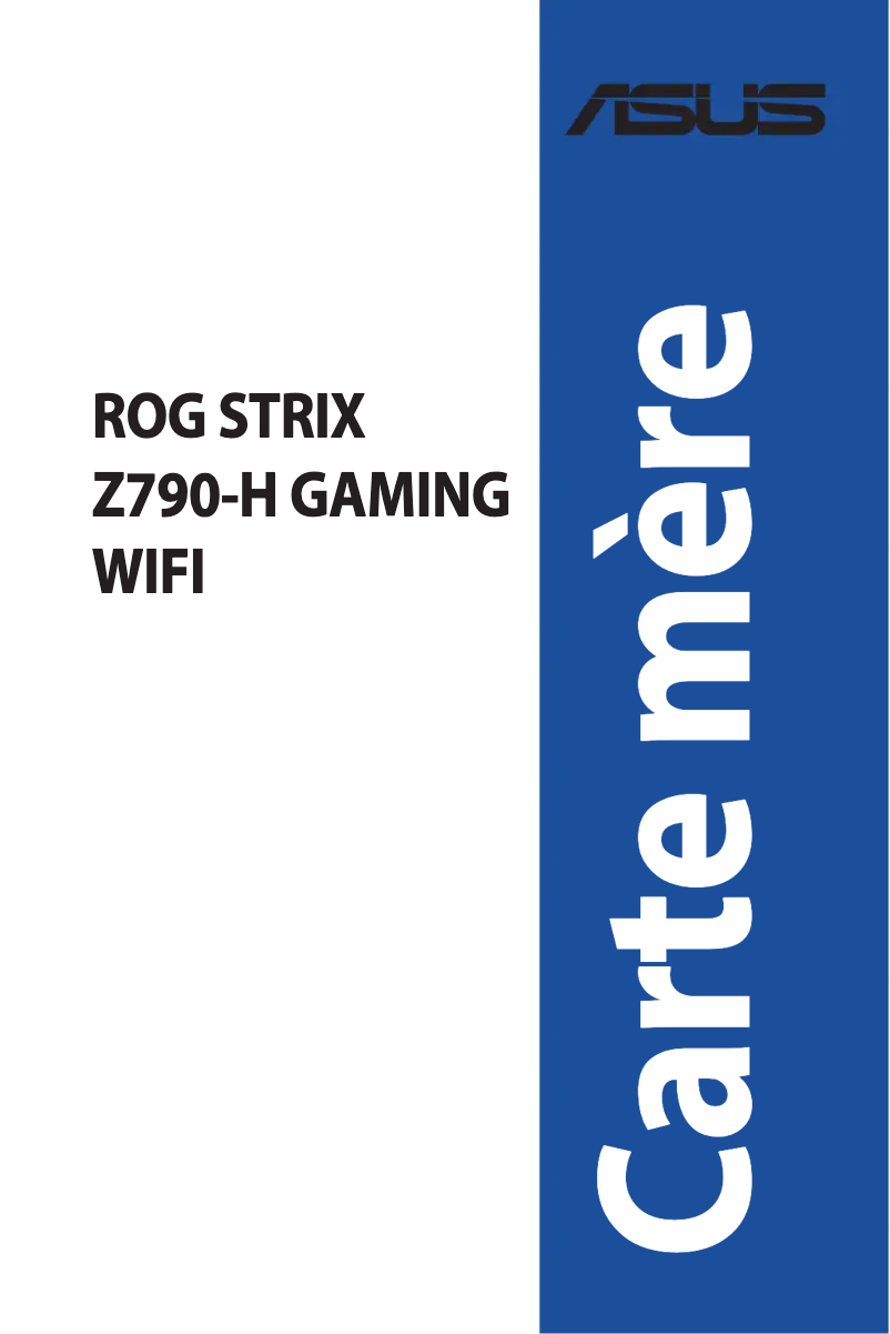 Page 1 de la notice Manuel utilisateur Asus ROG STRIX Z790-H GAMING WIFI