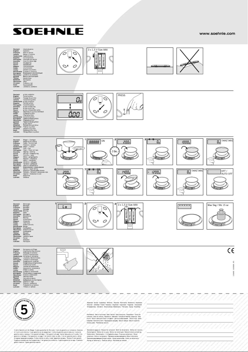 Page n°1 - Manuel utilisateur Soehnle Olympia 66110