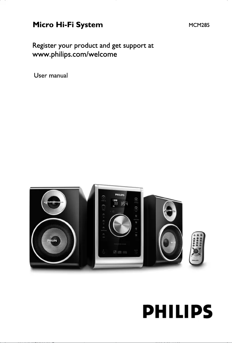 Image de la première page du manuel de l'appareil MCM285