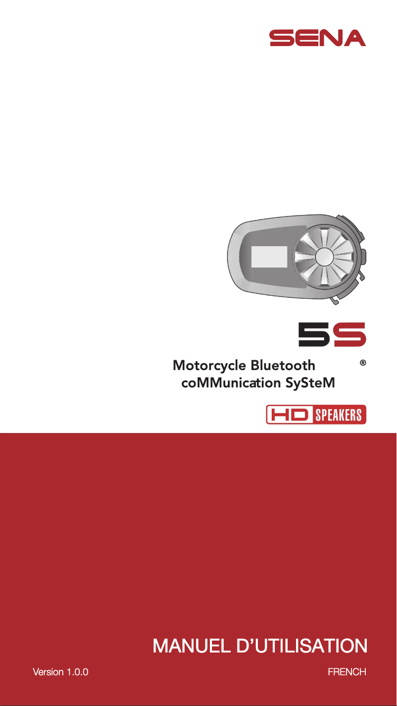 Page 1 de la notice Manuel utilisateur Sena 5S