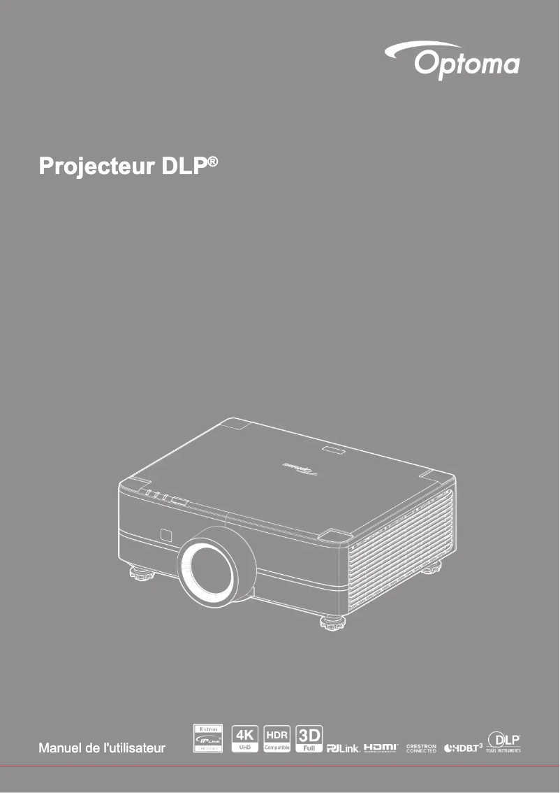 Page n°1 - Manuel utilisateur Optoma ZK810T