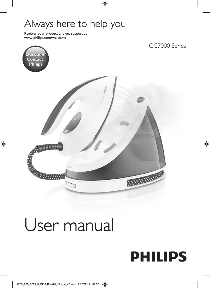 Page 1 of the manual User Manual Philips GC7030