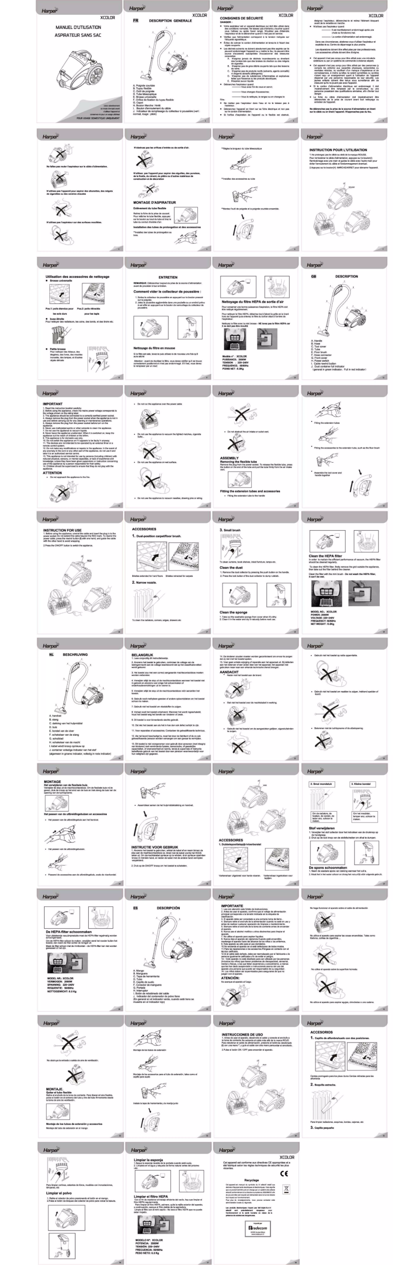 Image de la première page du manuel de l'appareil XCOLOR