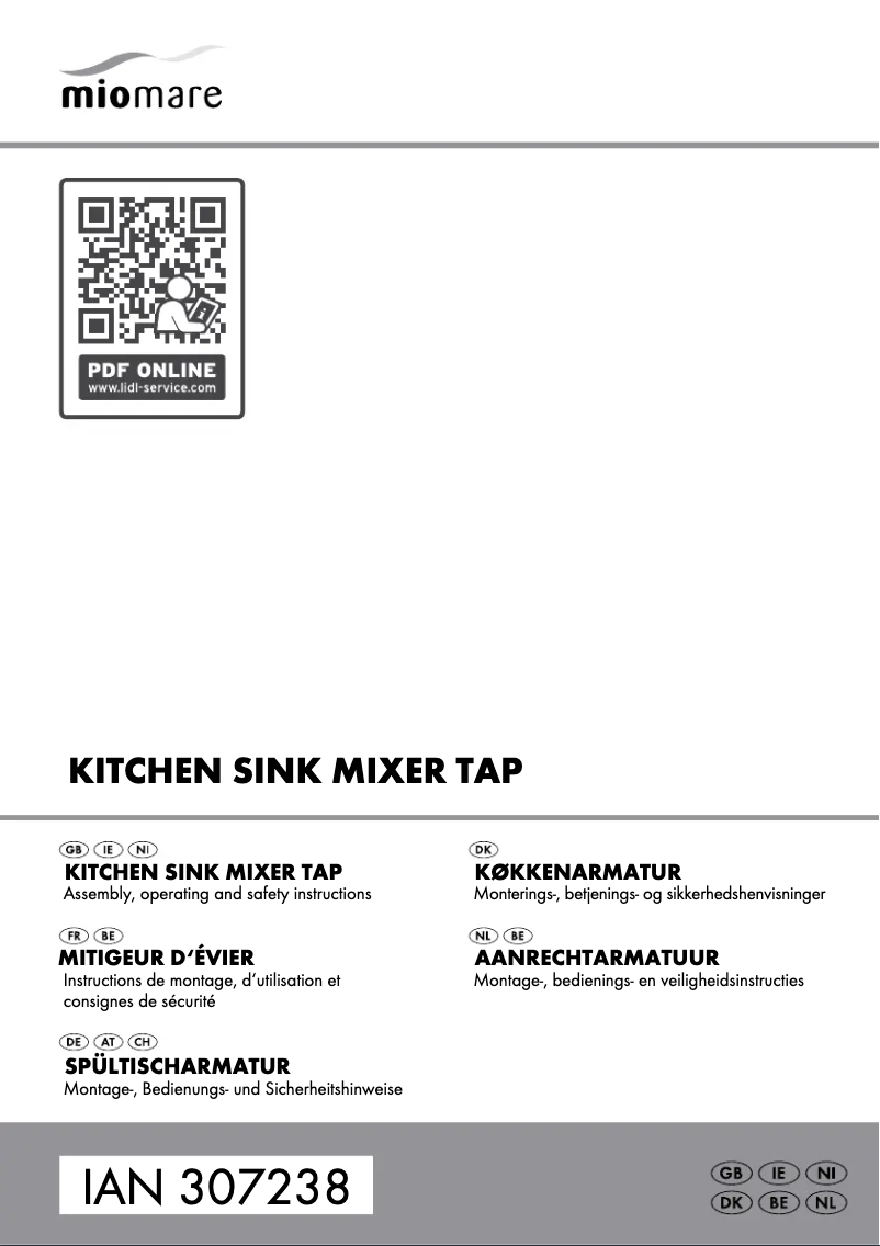 Page 1 de la notice Manuel utilisateur Miomare IAN 307238