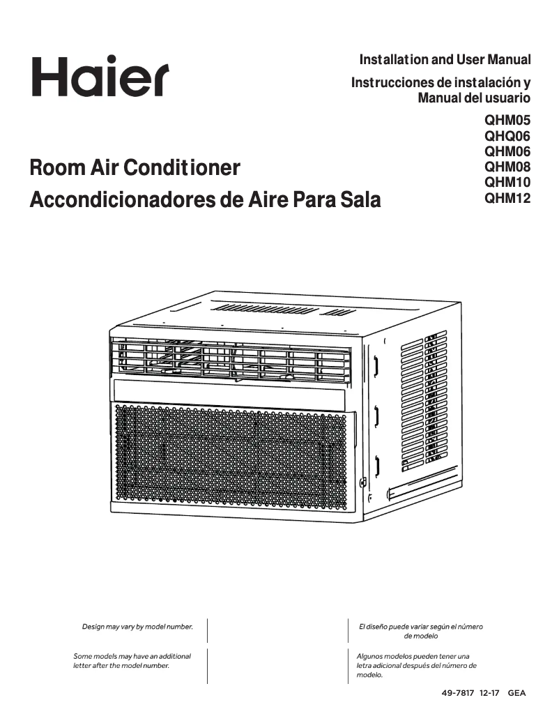 Page 1 de la notice Manuel d'utilisation et d'entretien Haier QHQ06