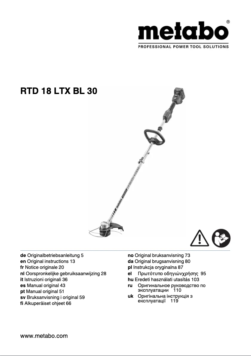 Image de la première page du manuel de l'appareil RTD 18 LTX BL 30