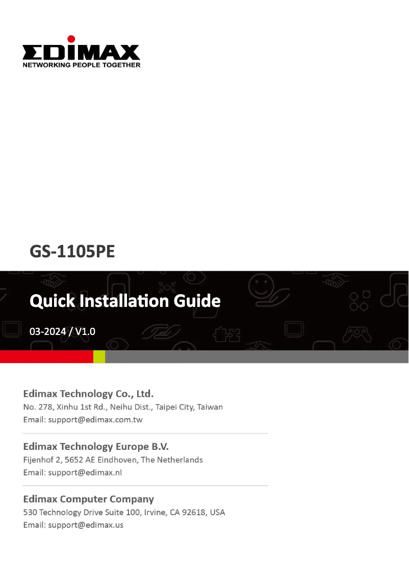Image de la première page du manuel de l'appareil GS-1105PE