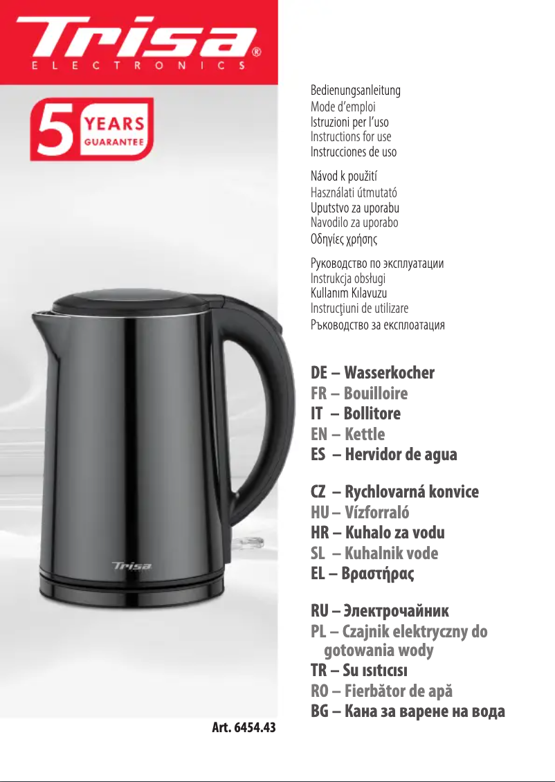 Image de la première page du manuel de l'appareil Comfort Touch 6454.43