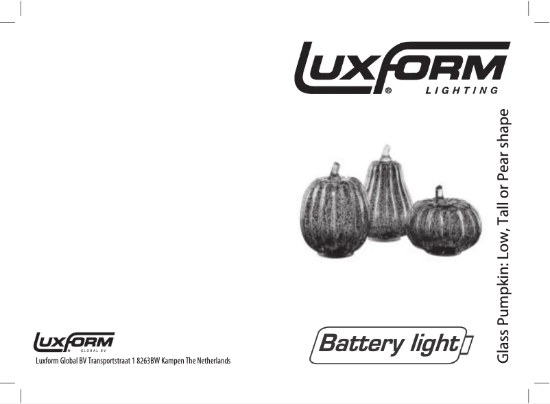 Page 1 de la notice Manuel utilisateur Luxform Glass Pumpkin