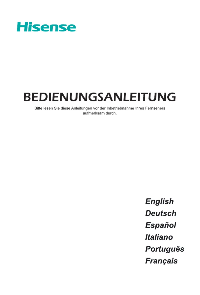 Page 1 de la notice Manuel utilisateur Hisense H43AE5000