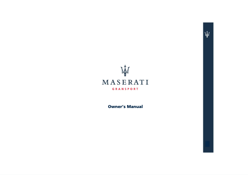 Página 1 del manual Manual de usuario Maserati 3200 GT (2006)