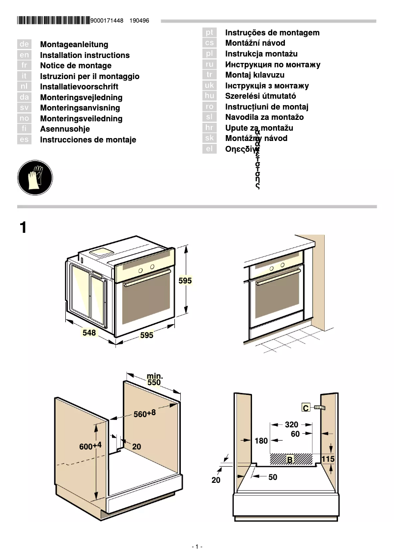 Page 1 de la notice Guide d'installation Constructa CB10450