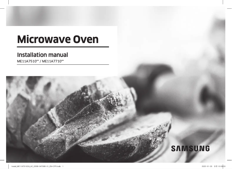 Page n°1 - Guide d'installation Samsung ME11A7510DG