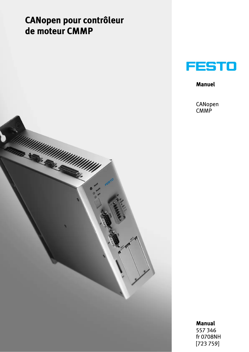 Page 1 de la notice Manuel utilisateur Festo P.BE-CMMP-CO-SW-FR