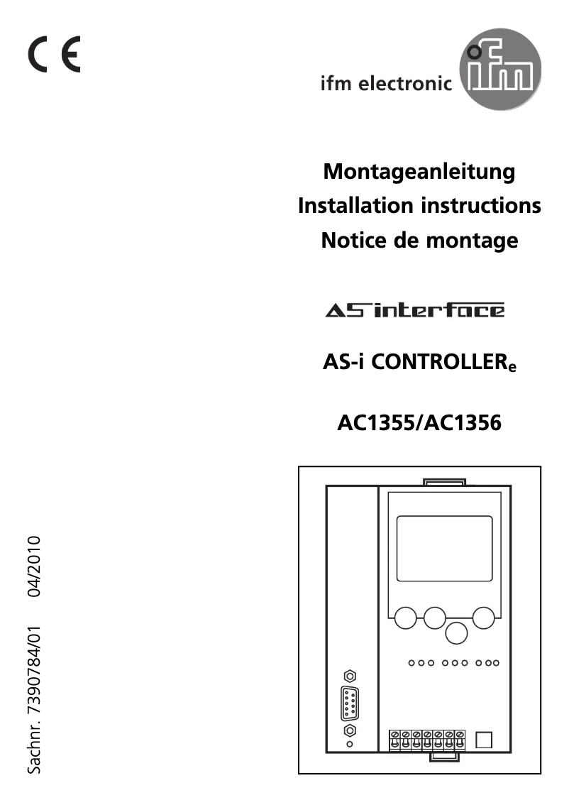 Page n°1 - Manuel utilisateur IFM AC1356