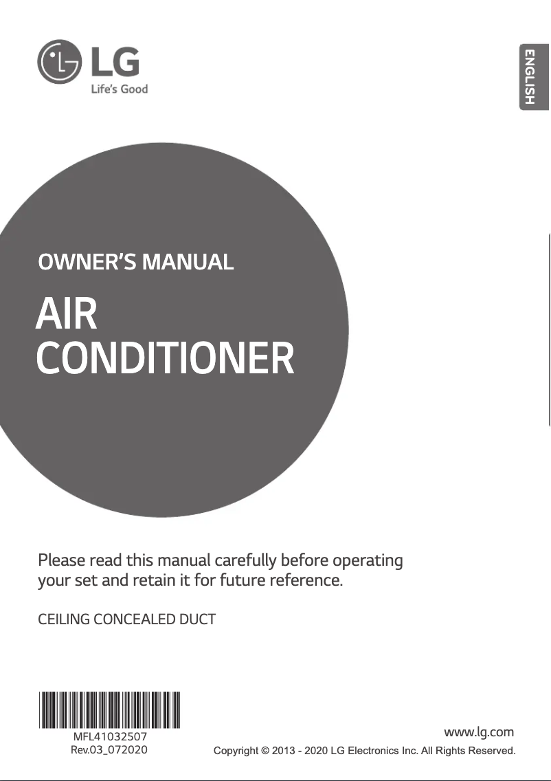 Page 1 of the manual User Manual LG B42AWYN7G6