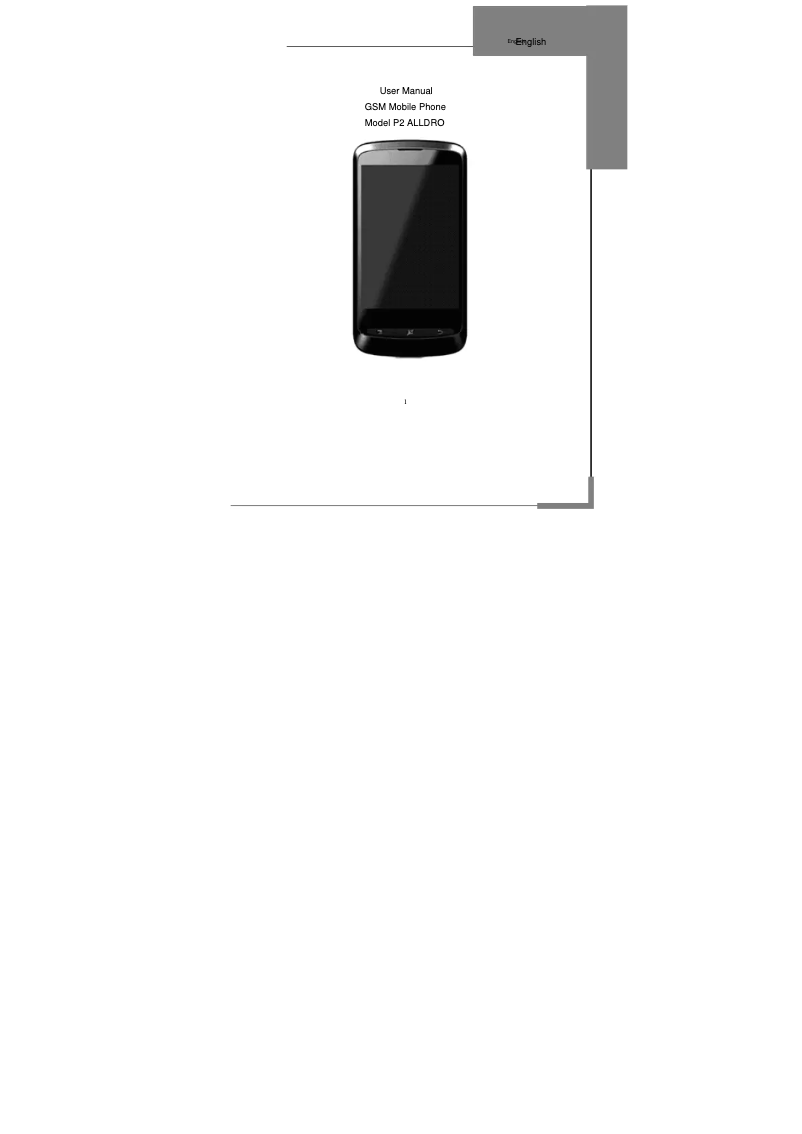 Page 1 de la notice Manuel utilisateur Allview P2 Alldro