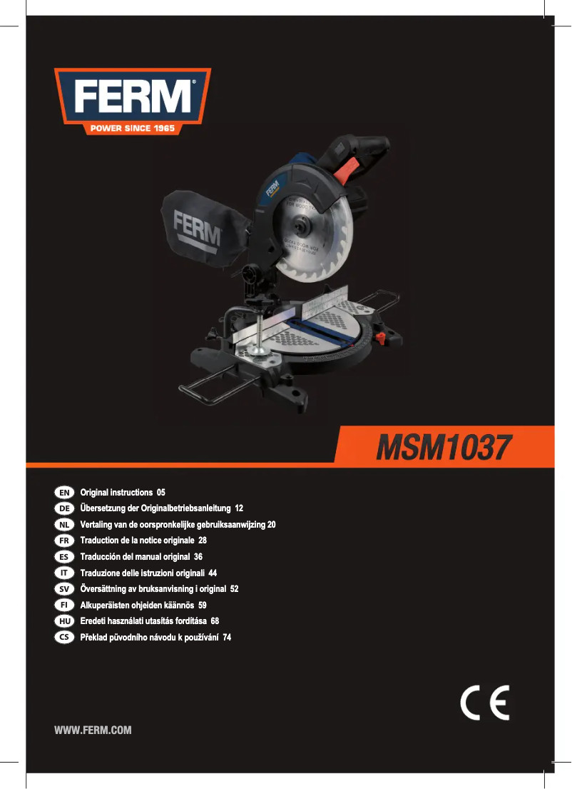 Page 1 de la notice Manuel utilisateur Ferm MSM1037