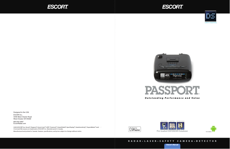 Image de la première page du manuel de l'appareil Passport