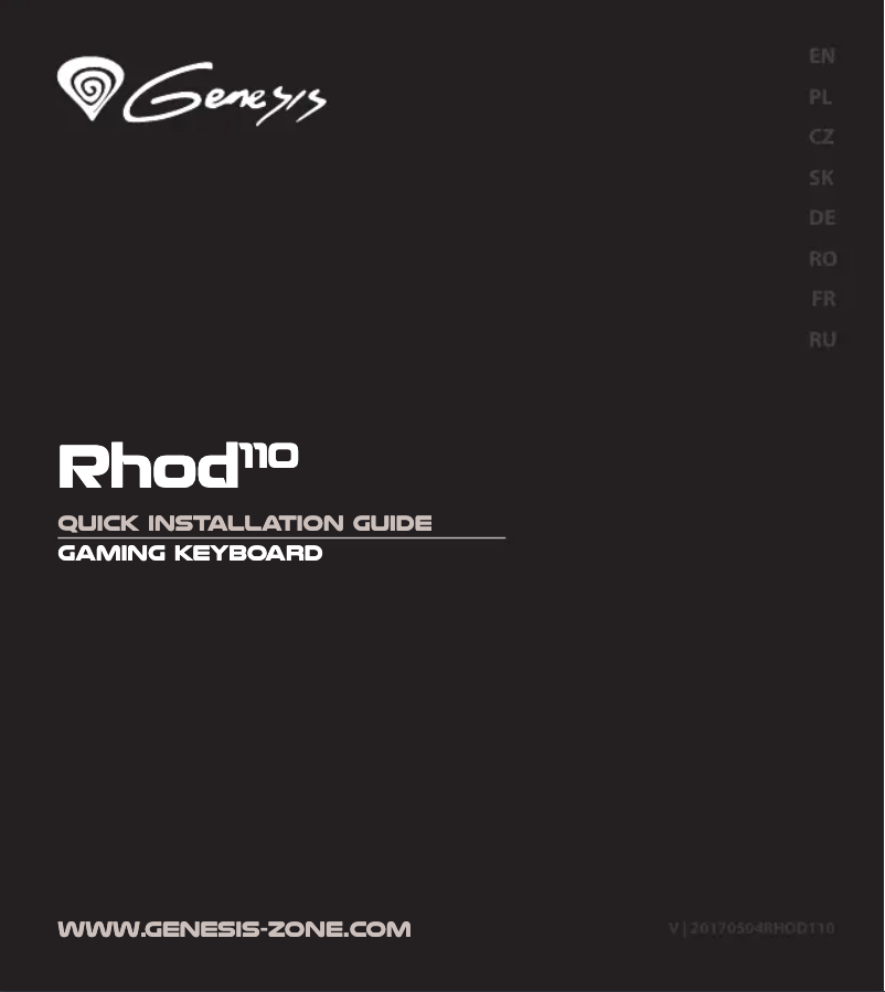 Page 1 de la notice Manuel utilisateur Genesis Rhod 110