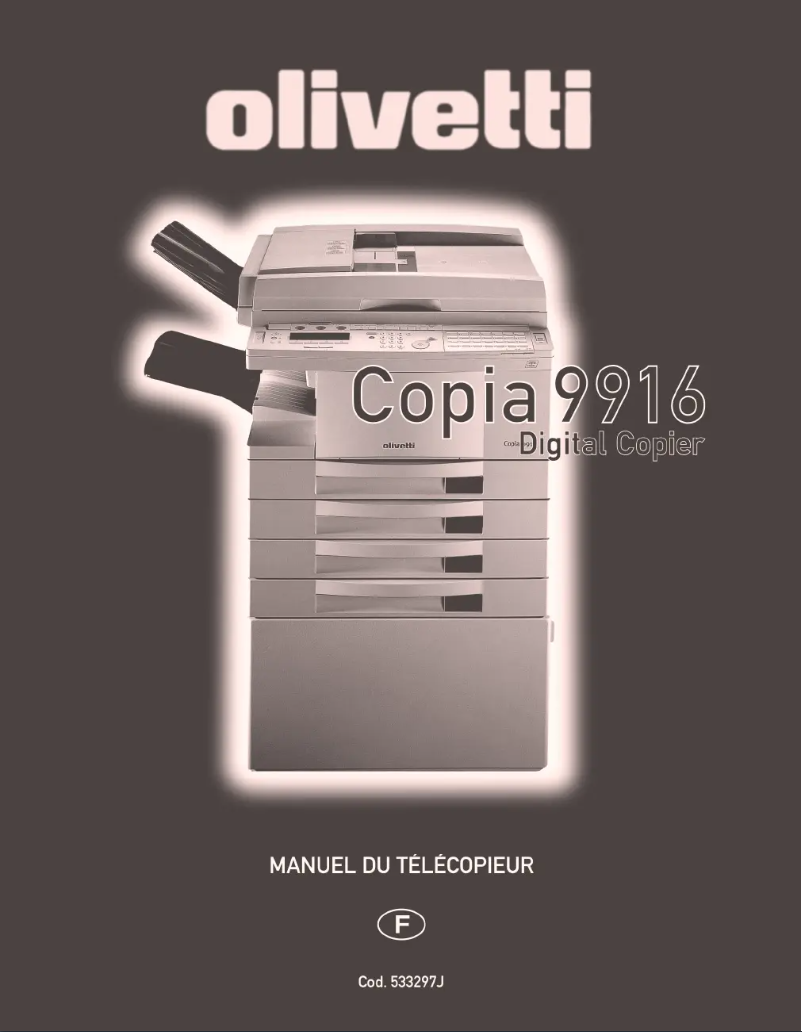Page 1 de la notice Manuel utilisateur Olivetti Copia 9916