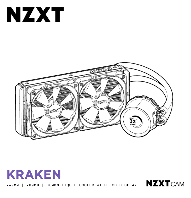 Page 1 de la notice Manuel utilisateur NZXT Kraken 280