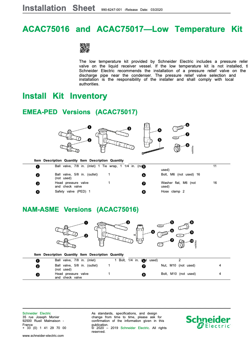 Page n°1 - Manuel utilisateur APC ACAC75016