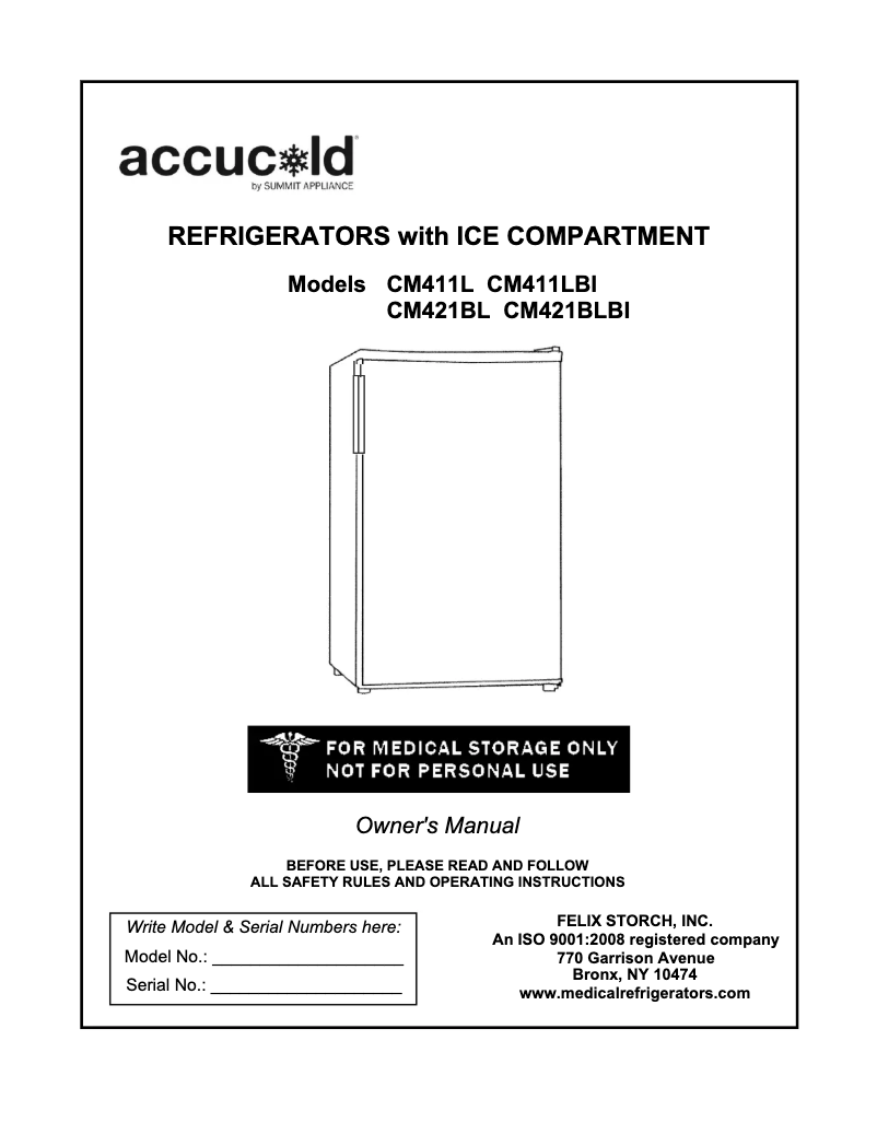 Image de la première page du manuel de l'appareil CM411LBIIFADA