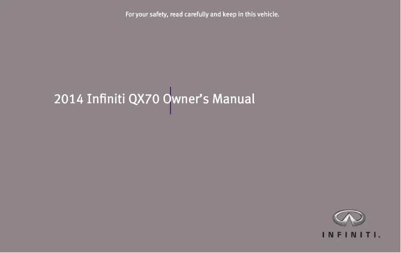 Página 1 del manual Manual de usuario Infiniti FX35 (2014)