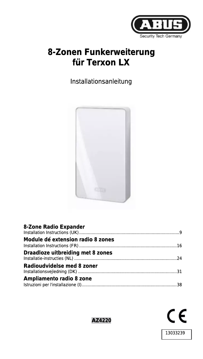 Page n°1 - Manuel utilisateur Abus IPCA72520