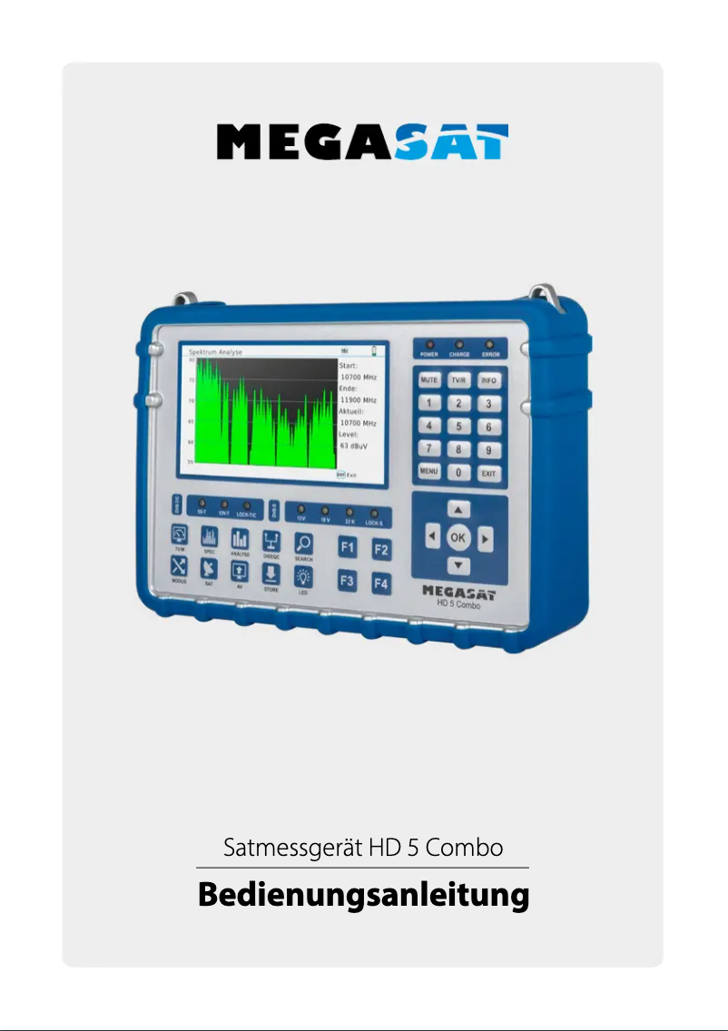 Page 1 de la notice Manuel utilisateur Megasat Satmeter HD 5 Combo