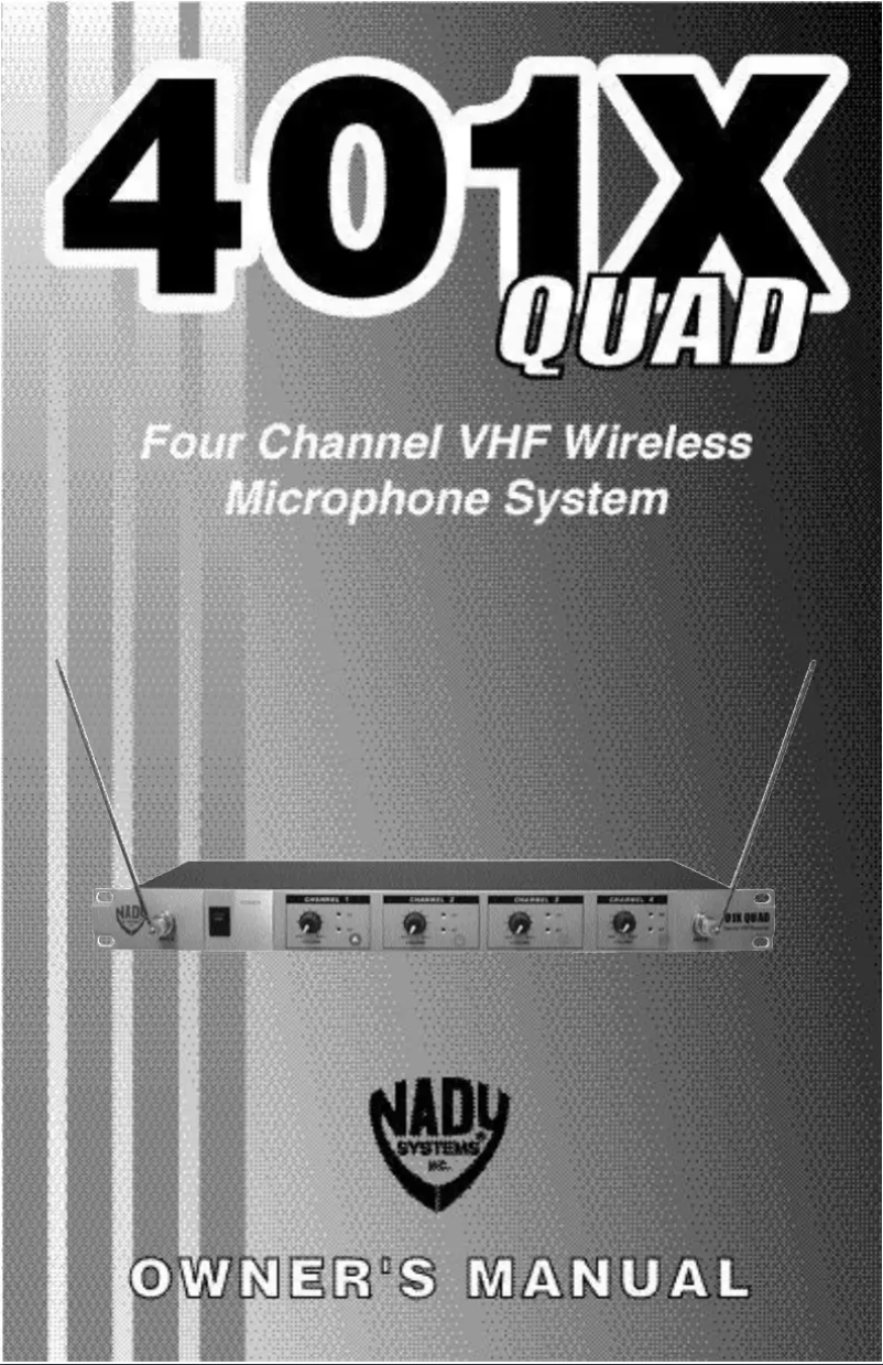 Page 1 de la notice Manuel utilisateur Nady 401X Quad