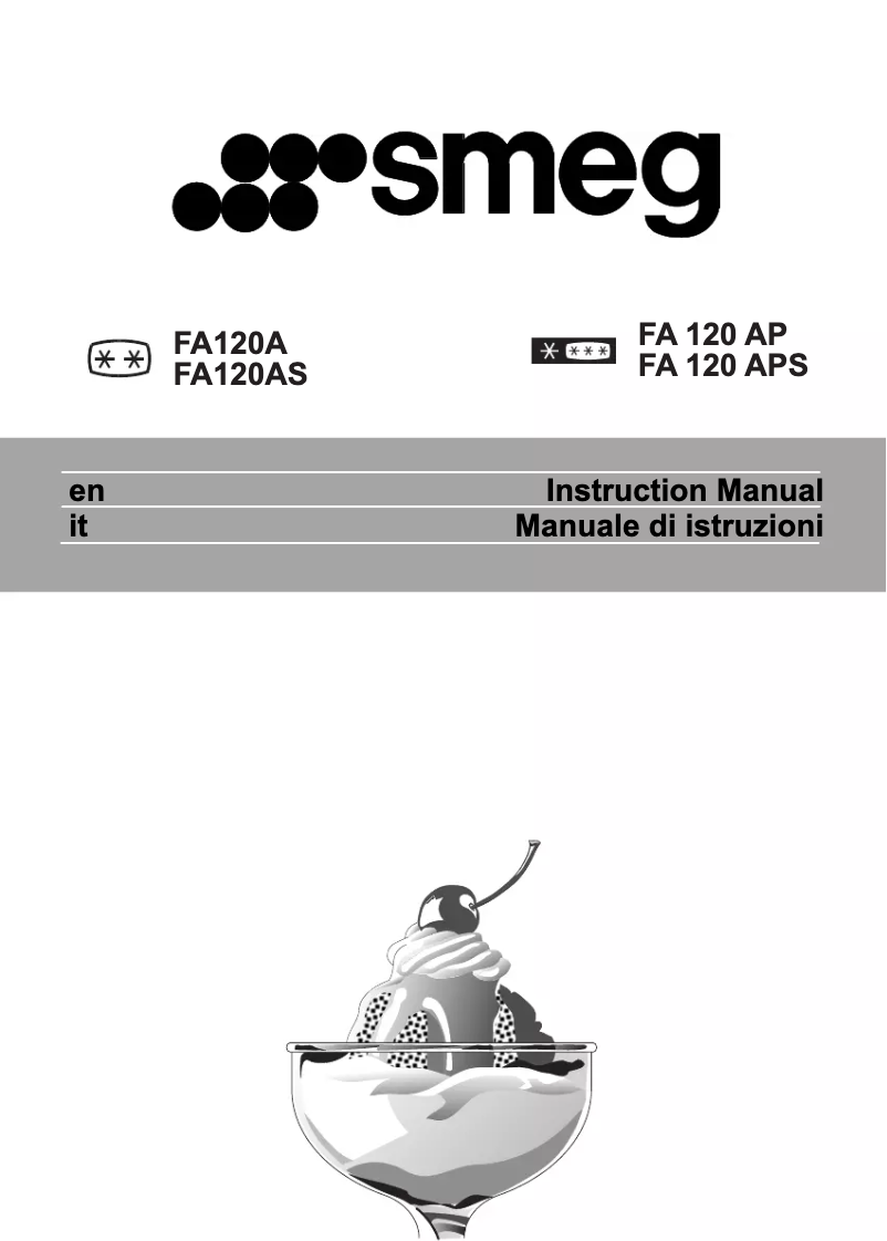 Page 1 de la notice Mode d'emploi Smeg FA120APS