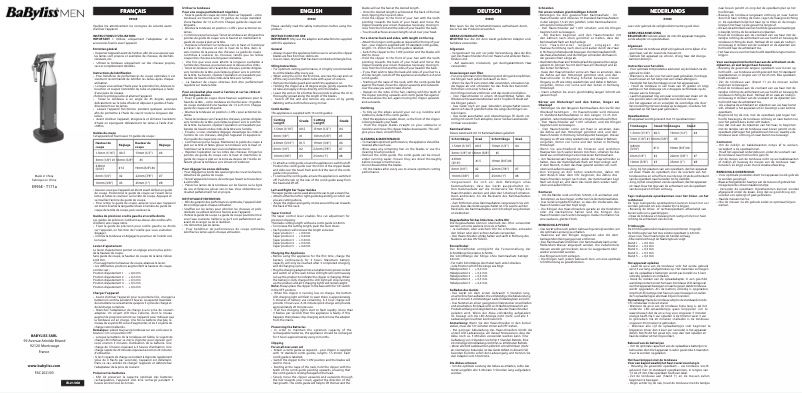 Página 1 del manual Manual de usuario BaByliss E996E