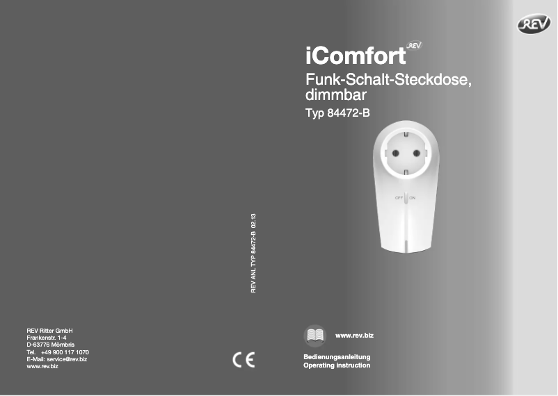 Page n°1 - Manuel utilisateur REV iComfort 84472-B