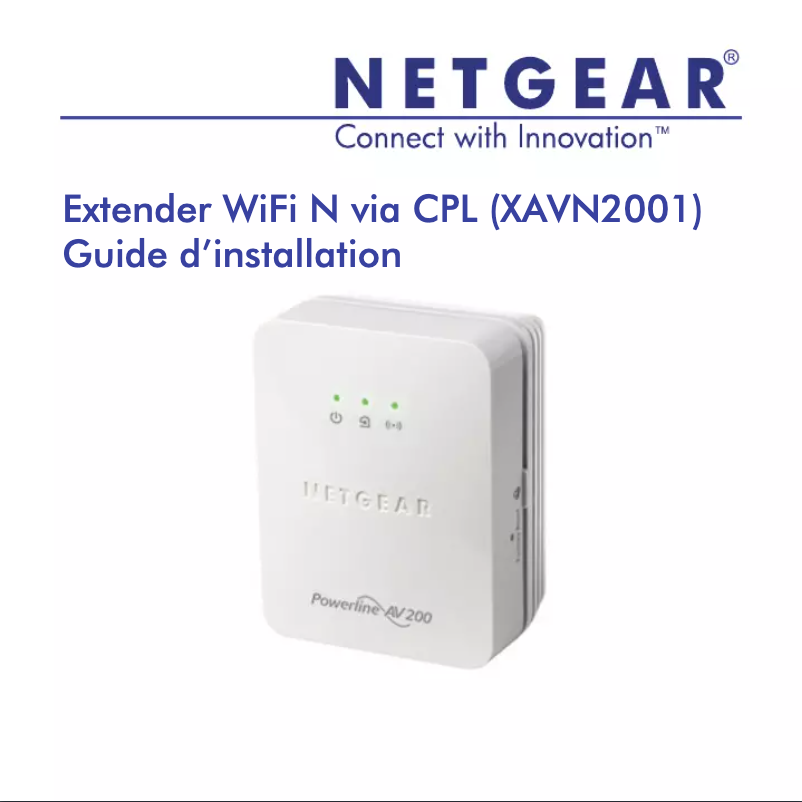 Page 1 de la notice Guide d'installation Netgear XAVN2001v2