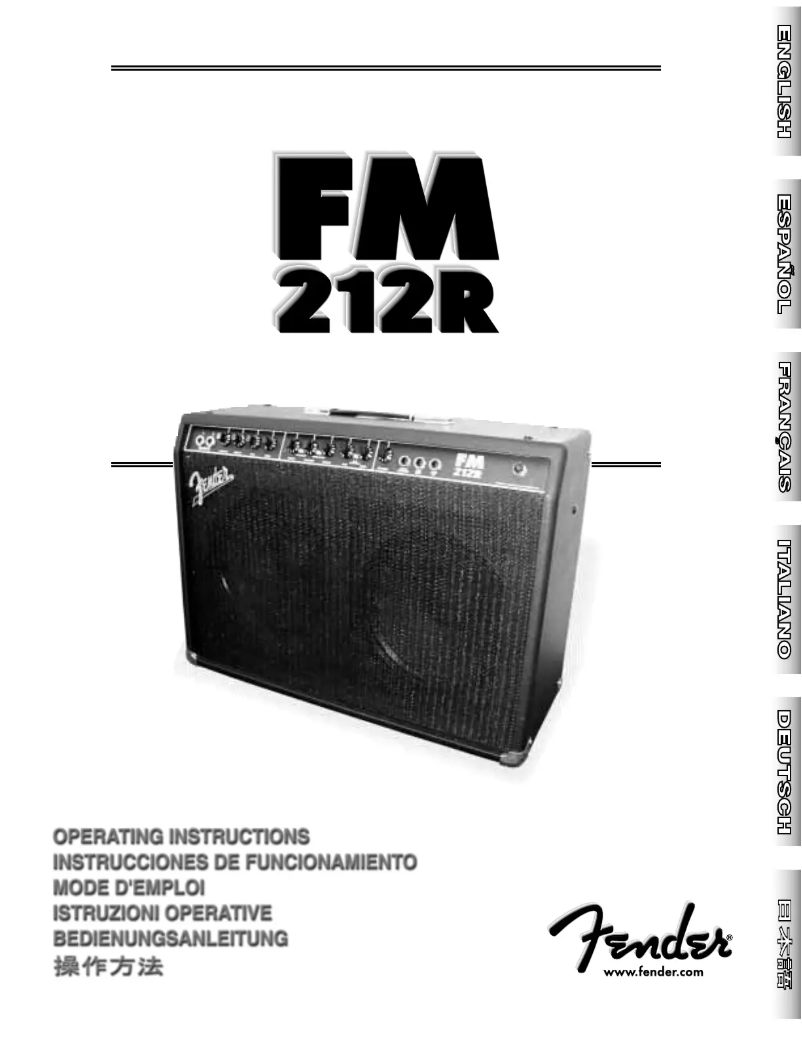 Page n°1 - Manuel utilisateur Fender FM 212R