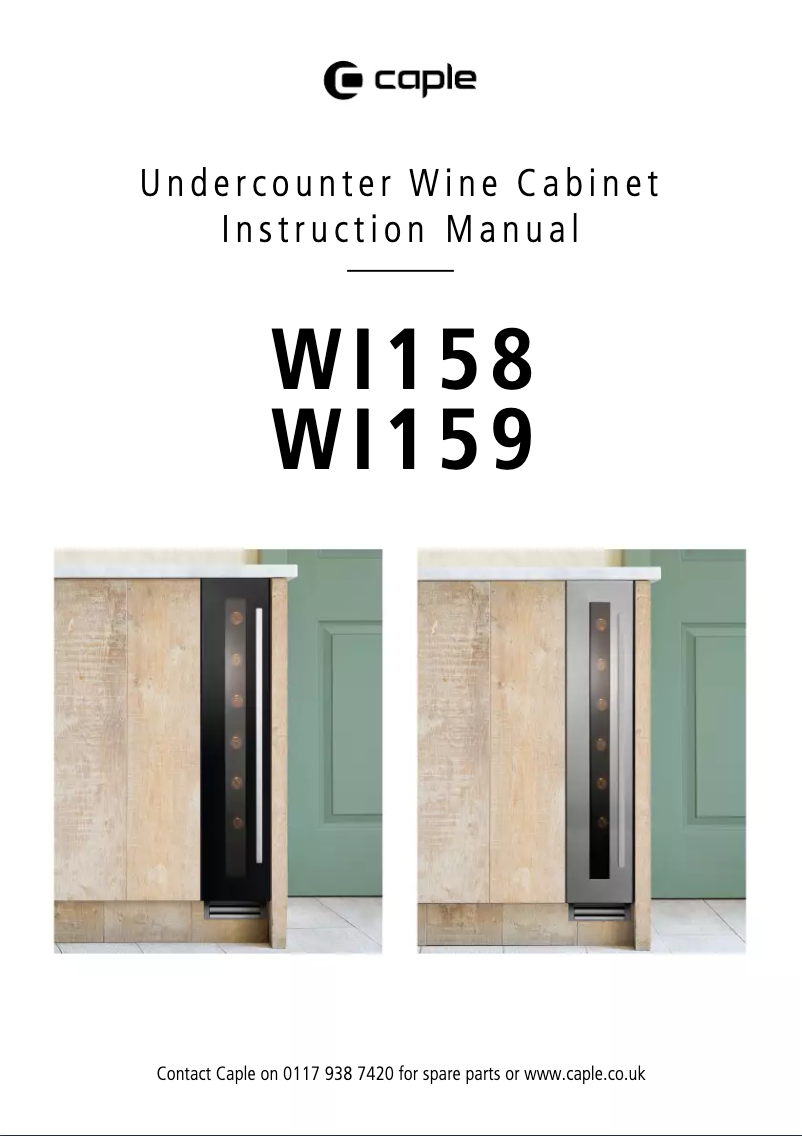 Page n°1 - Manuel utilisateur Caple Wi158