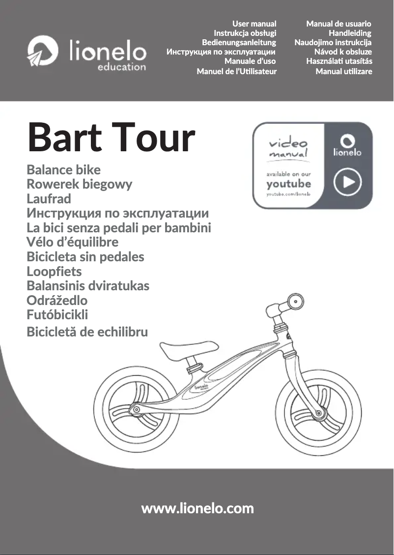 Page n°1 - Manuel utilisateur Lionelo Bart Tour