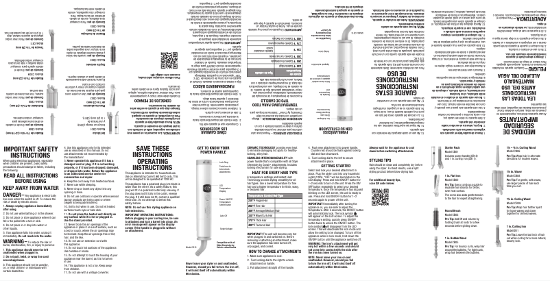Image de la première page du manuel de l'appareil Style Chemistry CB01
