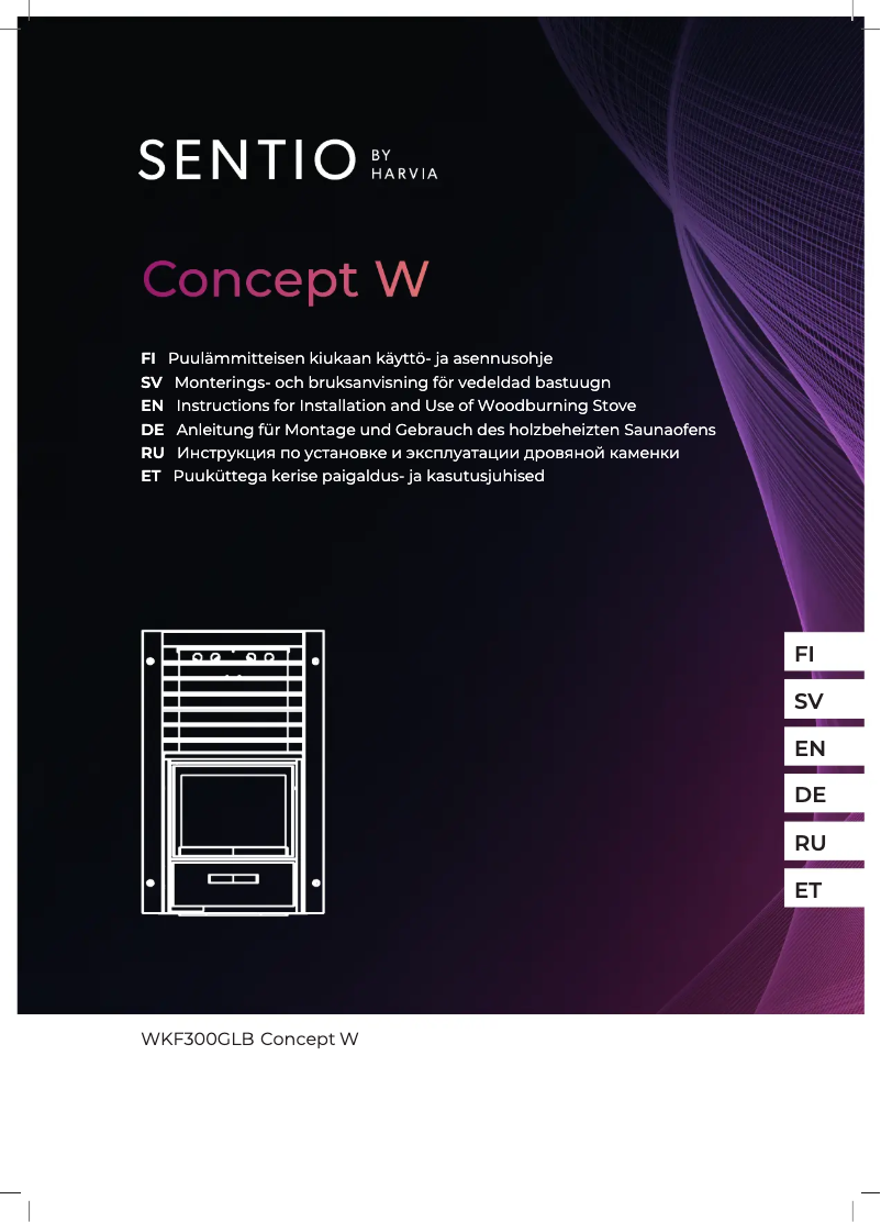 Page n°1 - Manuel utilisateur Harvia Concept W WKF300GLB