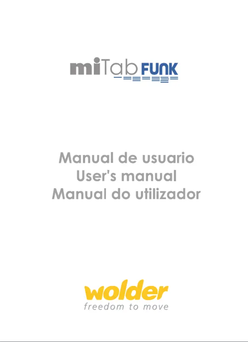Page 1 de la notice Manuel utilisateur Wolder MiTab Funk