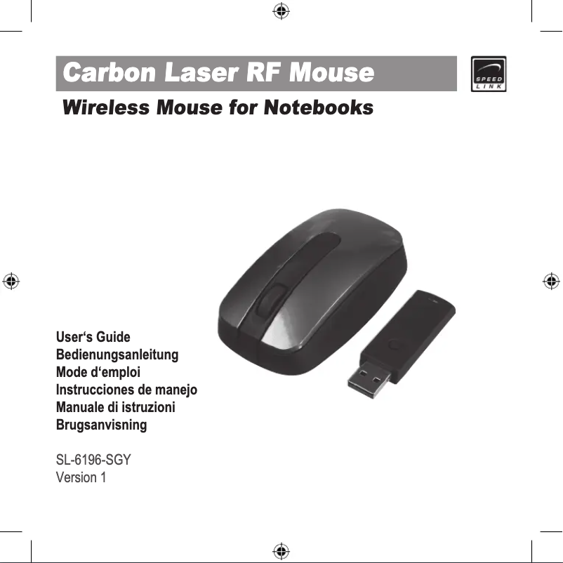 Page 1 de la notice Manuel utilisateur Speed-Link Carbon Laser RF Mouse