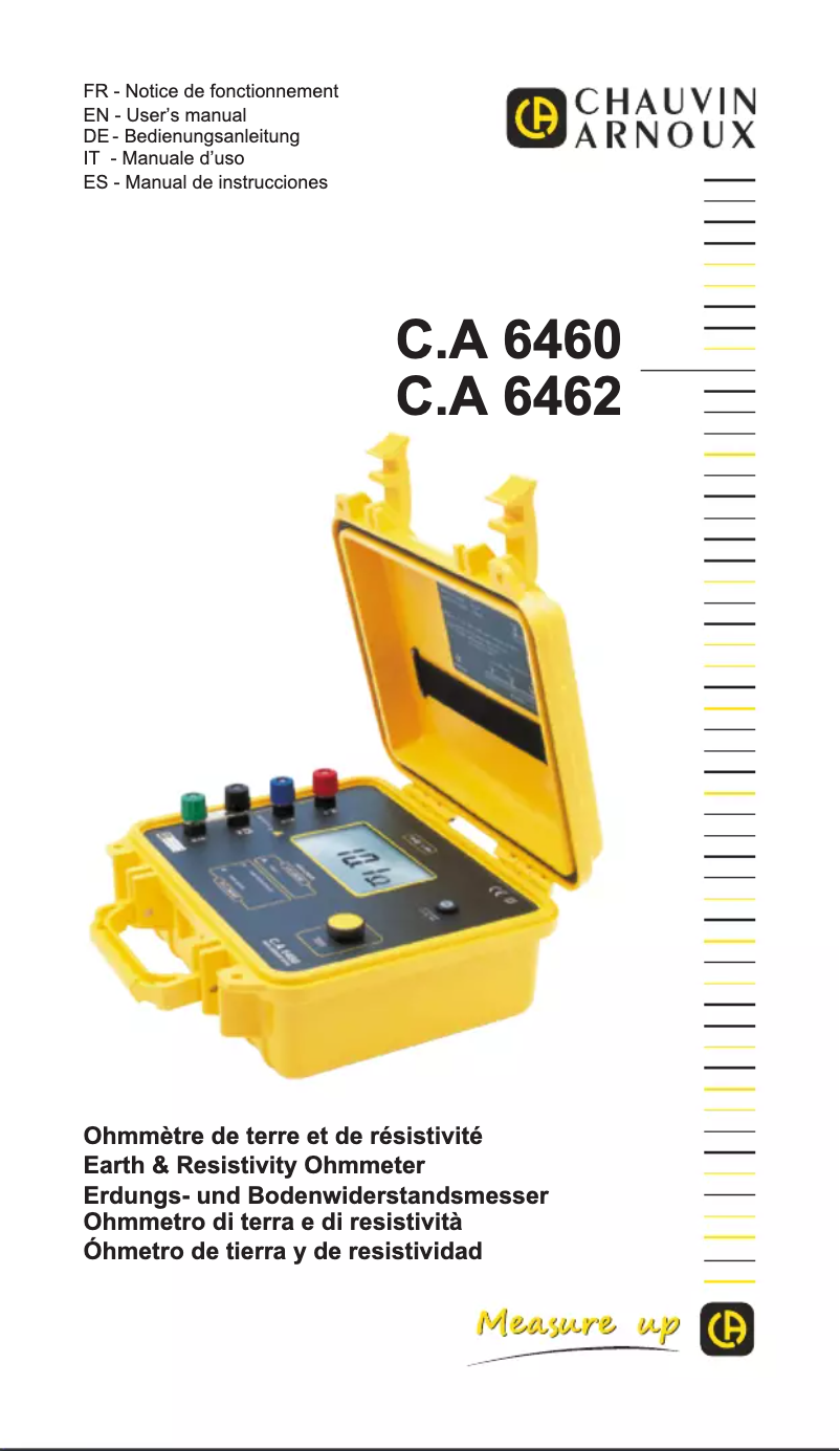 Página 1 del manual Manual de usuario Chauvin Arnoux C.A 6460