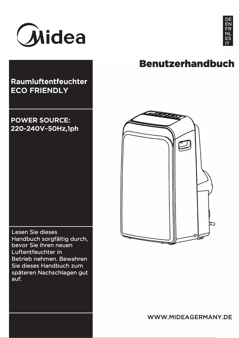 Página 1 del manual Manual de usuario Midea MOBILE ECO 27